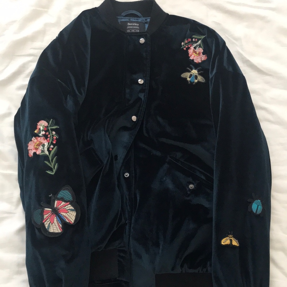 Blue velvet jacket
